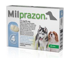 Мілпразон для цуценят та дрібних собак до 5 кг №4/25 мг, KRKA 0210202017 фото
