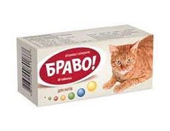 БРАВО вітаміни і мінерали для котів 60 таб 404 фото